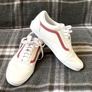 White Leather Mens Vans